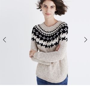 Madewell Fair Isle Driftweave Pullover Sweater Sz XXS